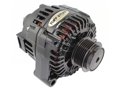 Tuff Stuff Performance Alternator with 6-Groove Clutch Pulley; 150 AMP; Black (04-10 Corvette C5 & C6, Excluding ZR1)