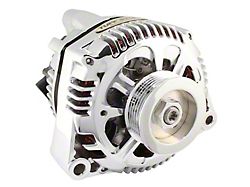 Tuff Stuff Performance Alternator with 6-Groove Pulley; 110 AMP; Polished (97-01 Corvette C5)