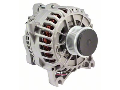 Tuff Stuff Performance Alternator with 6-Groove Clutch Pulley; 225 AMP; Factory Cast (05-08 Early Mustang GT)