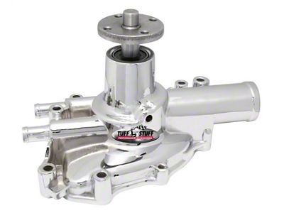 Tuff Stuff Performance Platinum SuperCool Water Pump; Chrome (86-93 5.0L Mustang)