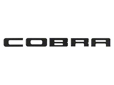 Mustang Bumper Insert Letters; Black (03-04 Mustang Cobra) - Free