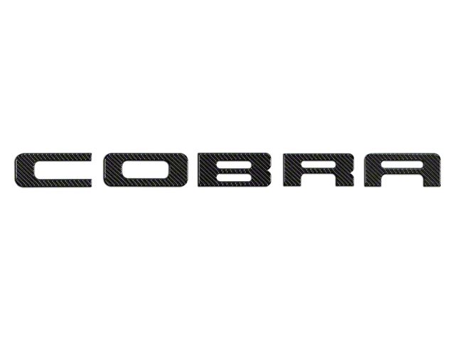 Bumper Insert Letters; Domed Carbon Fiber (03-04 Mustang Cobra)