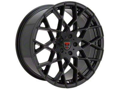 Tuscani 203 Gloss Black Wheel; 20x9 (2024 Mustang)