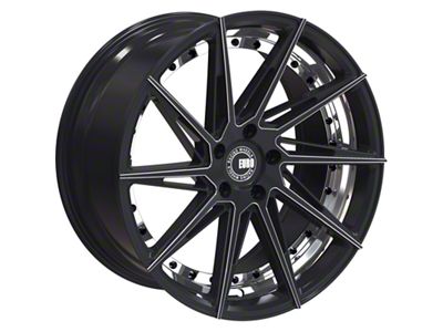 TW Racing E2 Forged Gloss Black with Milled Spokes Wheel; 20x8.5; 35mm Offset (24-25 Mustang)