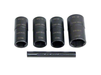 1/2-Inch Drive Drive Dual Sided Socket Lug Nut Removal Kit with Pouch