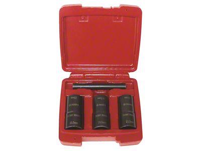 1/2-Inch Drive Dual Sided Socket Lug Nut Removal Kit with Punch