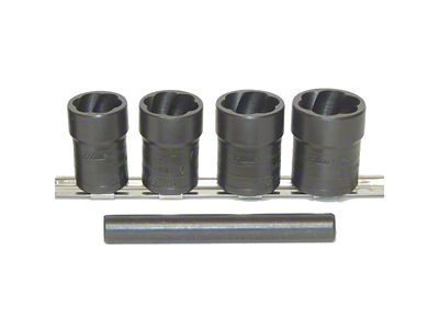 1/2-Inch Locking Lugnut Twist Socket Removal Kit; 5-Piece