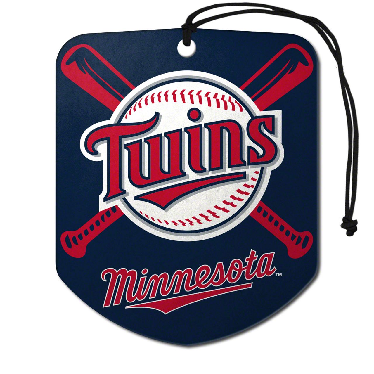 Universal AM Air Fresheners with Minnesota Twins Logo; Blue and Red
