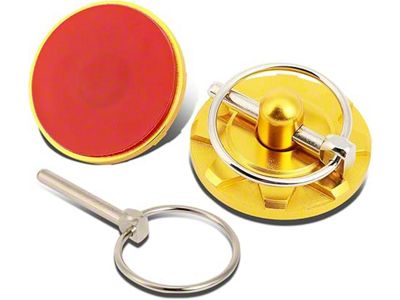 Aluminum Cosmetic Hood Pins; 28mm x 60mm; Gold (Universal; Some Adaptation May Be Required)