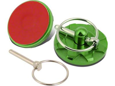 Aluminum Cosmetic Hood Pins; 28mm x 60mm; Green (Universal; Some Adaptation May Be Required)