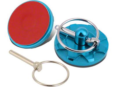 Aluminum Cosmetic Hood Pins; 28mm x 60mm; Light Blue (Universal; Some Adaptation May Be Required)