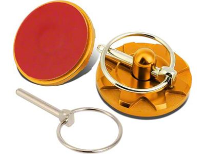 Aluminum Cosmetic Hood Pins; 28mm x 60mm; Orange (Universal; Some Adaptation May Be Required)