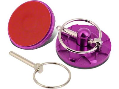 Aluminum Cosmetic Hood Pins; 28mm x 60mm; Purple (Universal; Some Adaptation May Be Required)