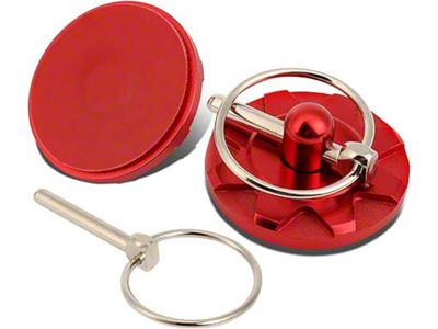 Aluminum Cosmetic Hood Pins; 28mm x 60mm; Red (Universal; Some Adaptation May Be Required)