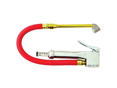 Bayonet Tire Inflator Gauge with Dual Truck Tire Air Chuck Head