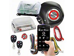 Billet Push Button Engine Start/Stop with Keyless Entry and Remote Start; Red LED (Universal; Some Adaptation May Be Required)