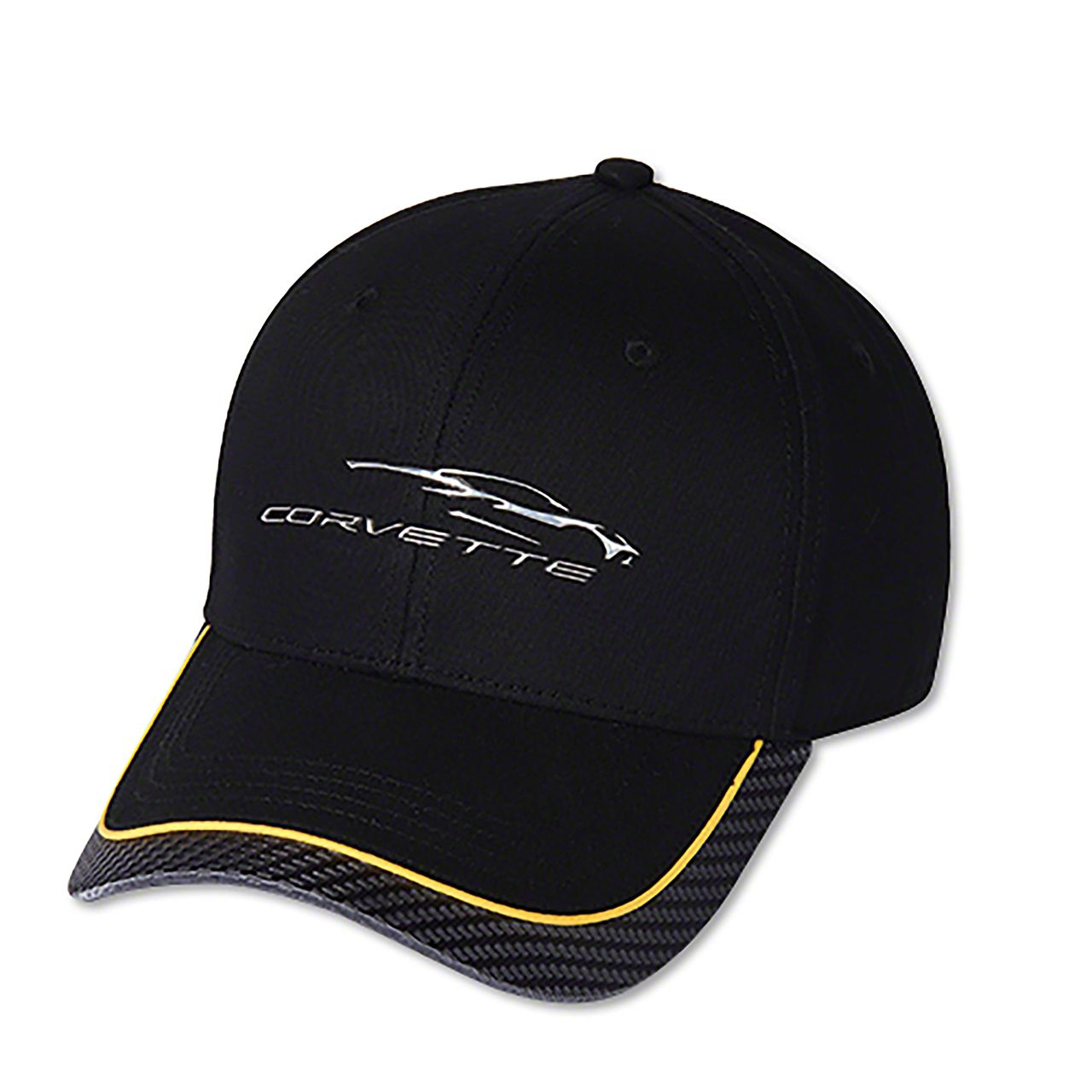 String Ray Hat Universal AM C8 Stingray Silhouette Hat; Black with Carbon Fiber - Free ...