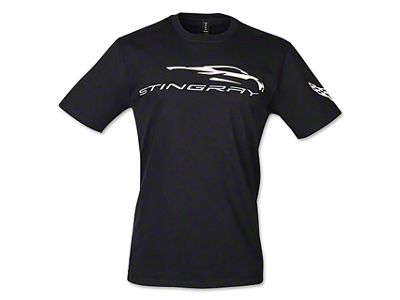 C8 Stingray Silhouette T-Shirt; Black