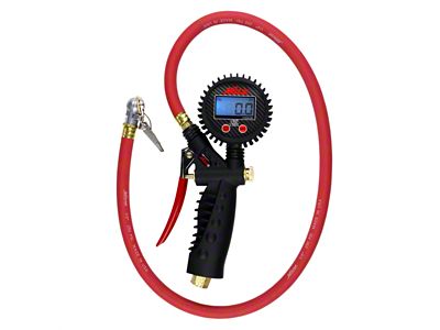 Digital Tire Inflator Gauge with Ball Foot Air Chuck Clip