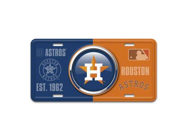 Houston Rockets License Plate Universal AM Embossed Metal License Plate with Houston Astros Logo ...
