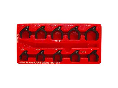 Kentucky Kicker Shockit SAE Crows Foot Set for Heavy Duty Industrial/Hydraulic Fittings