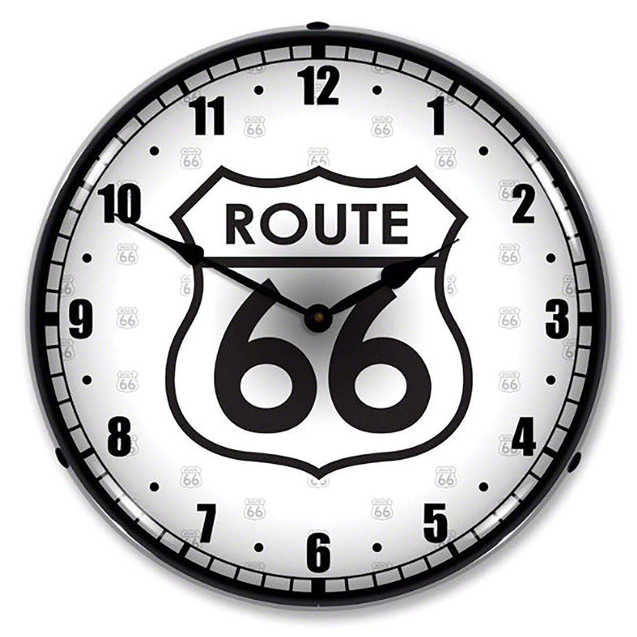 Universal AM LED Clock; Route 66 - Free Shipping