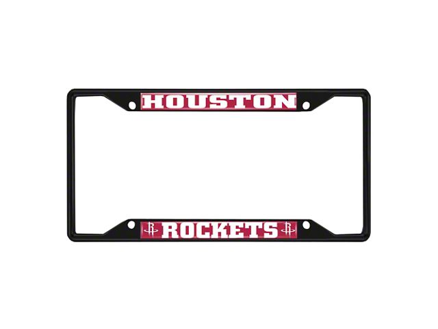 Houston Rockets License Plate Universal AM License Plate Frame with Houston Rockets Logo; Black and ...