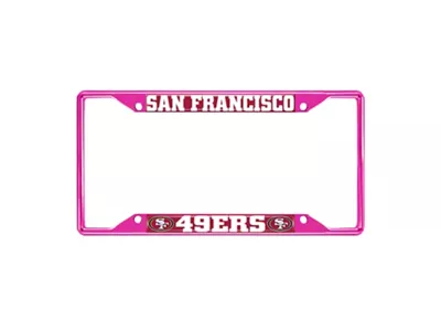 License Plate Frame with San Francisco 49ers; Pink (Universal; Some Adaptation May Be Required)