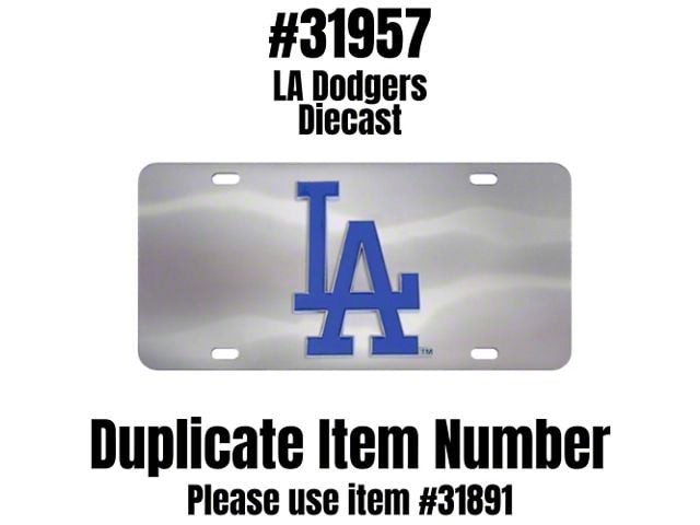 LA Dodgers License Plates - LA Dodgers Diamond Plate License Plate - Foto 4