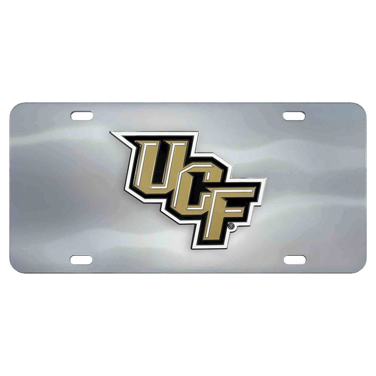 thumbnail image 2 of UCF University Of Central Florida Alumni Mirrored License Plate - Black & Gold NCAA Tag By Craftique 2 of 6