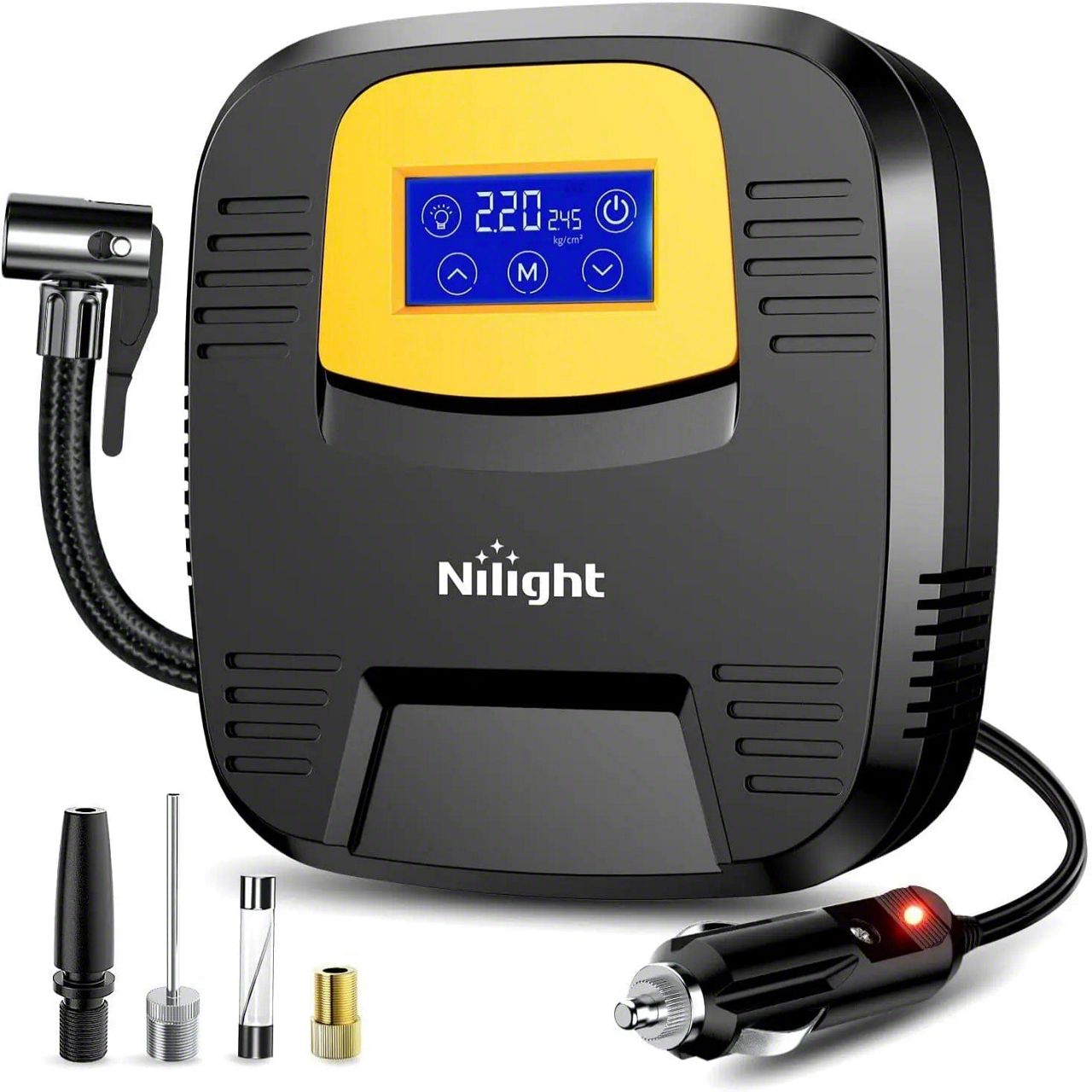 Universal AM Portable Air Compressor with Digital Touch Screen Pressure ...