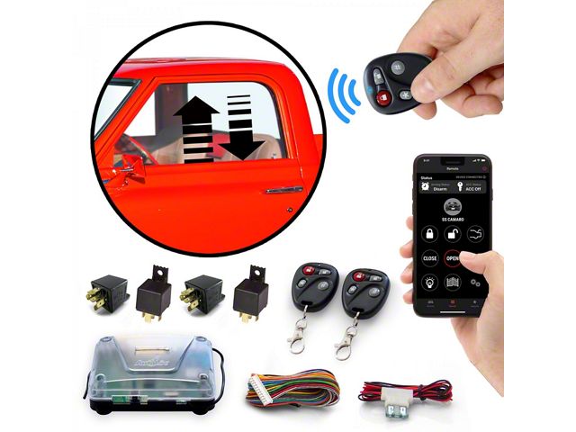 Universal Power Window Control Module Universal AM Remote Car Power Window Control Kit with Keyless Entry ...