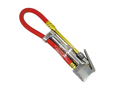 Tire Inflator Gauge with Dual Head Chuck
