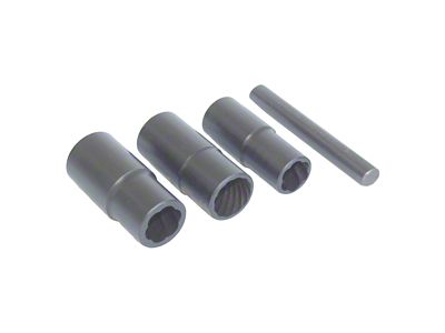 Twist Socket Lug Nut Removal Kit; 4-Piece