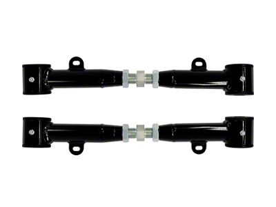 UMI Performance Adjustable Rear Toe Rods; Poly Bushings; Black (10-15 Camaro)
