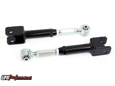 UMI Performance Adjustable Rear Trailing Arms; Roto-Joints; Black (10-15 Camaro)