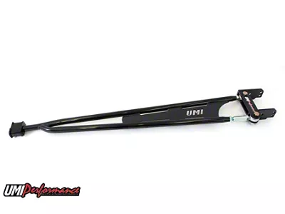UMI Performance Adjustable Transmission Mounted Torque Arm; Chromoly; Black (93-02 Camaro)