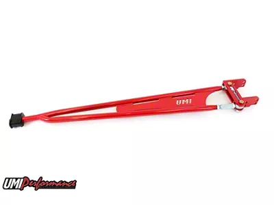 UMI Performance Adjustable Transmission Mounted Torque Arm; Chromoly; Red (93-02 Camaro)