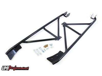 UMI Performance Bolt-In 3-Point Subframe Connectors; Black (93-02 Camaro Convertible)