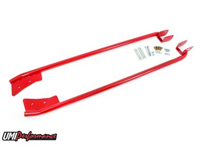 UMI Performance Bolt-In Tubular Subframe Connectors; Red (93-02 Camaro Convertible)