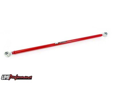 UMI Performance Double Adjustable Rear Panhard Bar; Roto-Joints; Mild Steel; Red (93-02 Camaro)