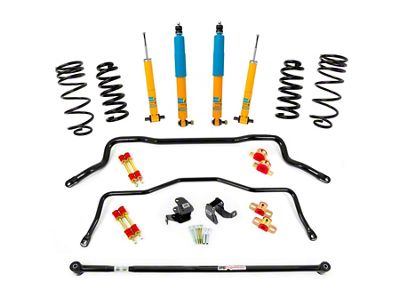 UMI Performance Koni STR.T Shock, Lowering Spring, Sway Bar and Sway Bar Relocation Kit; Black (93-02 Camaro)