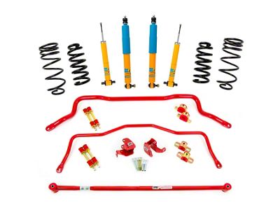 UMI Performance Koni STR.T Shock, Lowering Spring, Sway Bar and Sway Bar Relocation Kit; Red (93-02 Camaro)