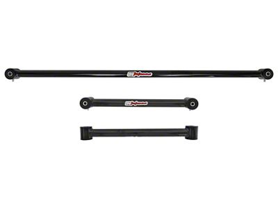 UMI Performance Non-Adjustable Rear Lower Control Arm and Panhard Bar Kit; Black (93-02 Camaro)