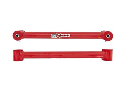 UMI Performance Non-Adjustable Rear Lower Control Arms; Red (93-02 Camaro)