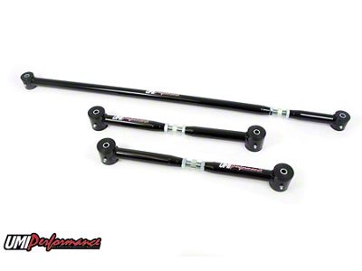 UMI Performance On-Car Adjustable Rear Lower Control Arm and Panhard Bar Kit; Black (93-02 Camaro)