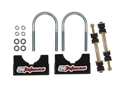 UMI Performance Aftermarket Rear End Sway Bar Installation Kit for 3.25-Inch Rear Axle Tubes; Black (93-02 Camaro)