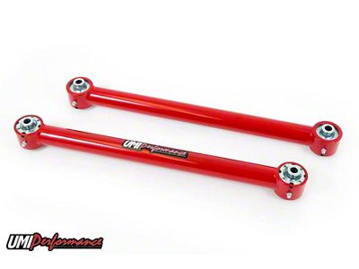 UMI Performance Rear Lower Control Arms; Roto-Joints; Red (93-02 Camaro)