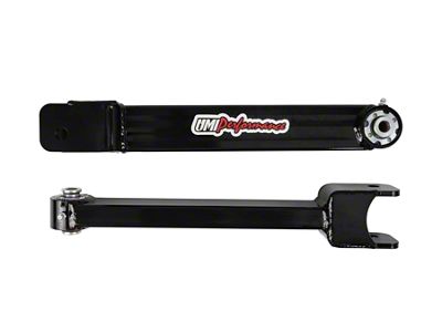 UMI Performance Rear Trailing Arms; Roto-Joints; Black (10-15 Camaro)