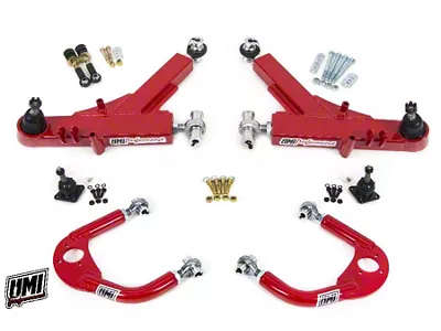 UMI Performance Road Race Front A-Arm Kit; Red (93-02 Camaro)